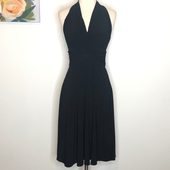 Evan Picone Dresses & Skirts - Evan-Picone | Black Halter Midi Dress 6P